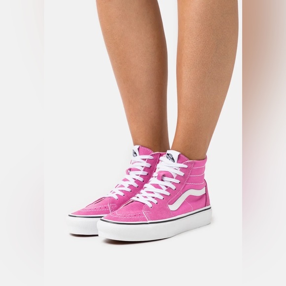 Vans Shoes - VANS Cloud Theory Barbie Pink White Skate Shoes Hi Top Sneakers NEW IN BOX